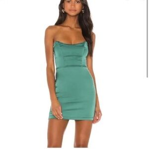 Green Satin Dress